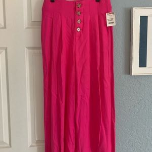 Hot Pink Wide Leg Flowy Pants